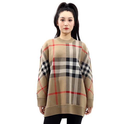 burberry 8039152|Burberry Vintage Check Technical Wool Jacquard Sweater.